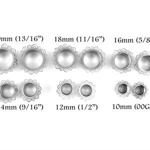 Ear Tunnels and Plugs Unique Ear Gauge Sizes Pretty Ear Gages Drop Plugs Long Ear Hangers 13/16 11/16 5/8 9/16 1/2 inch image 4