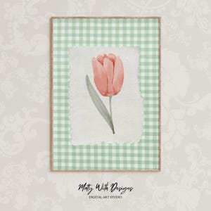 Trendy Tulip Watercolor Print: Cottage Farmhouse Botanical Art (Digital Downloadable Wall Art, Printable) — Matty With Designs Décor