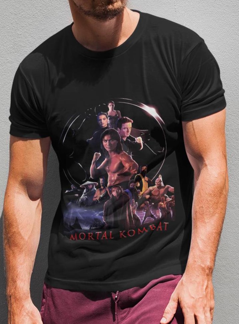 Vintage Sterblicher Kombat 1995 T-Shirt, Retro Videospiel T-Shirt, Unisex Softstyle Top Bild 3