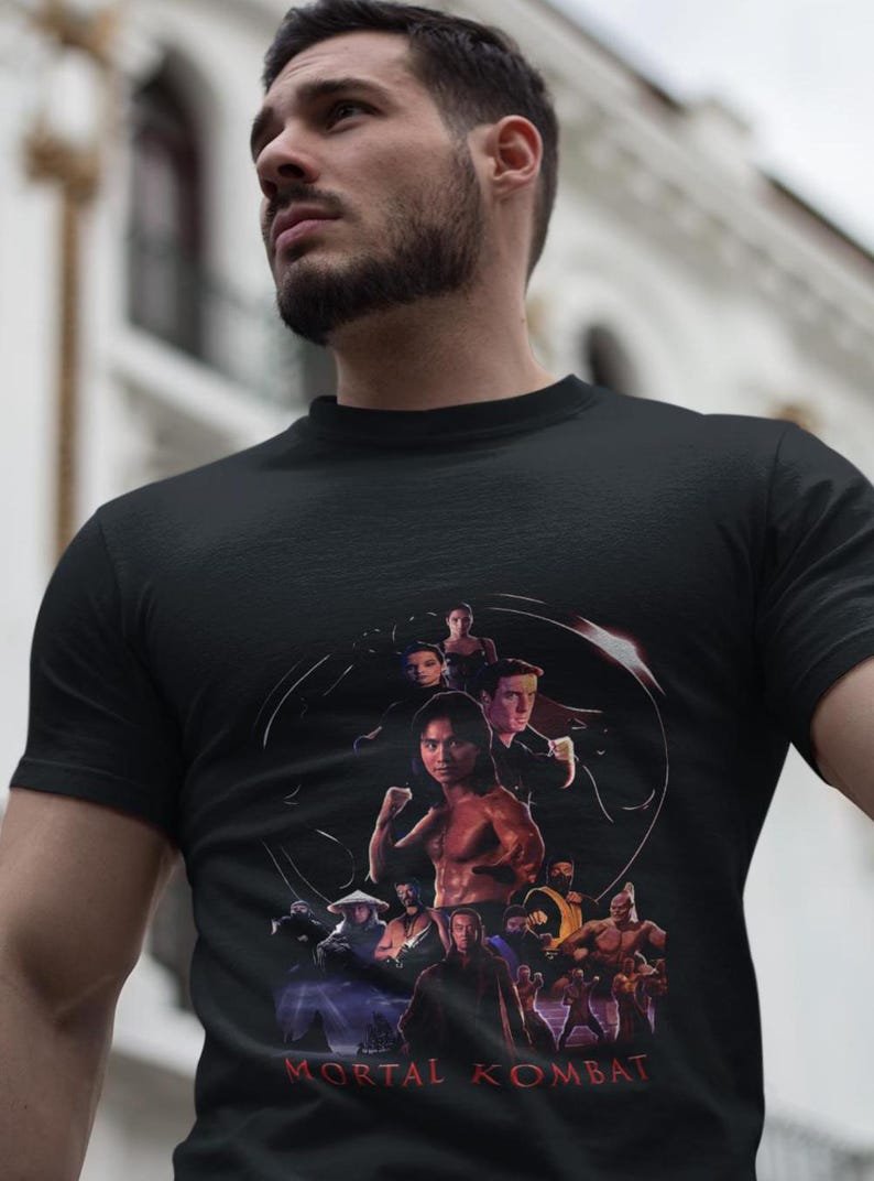 Vintage Sterblicher Kombat 1995 T-Shirt, Retro Videospiel T-Shirt, Unisex Softstyle Top Bild 2