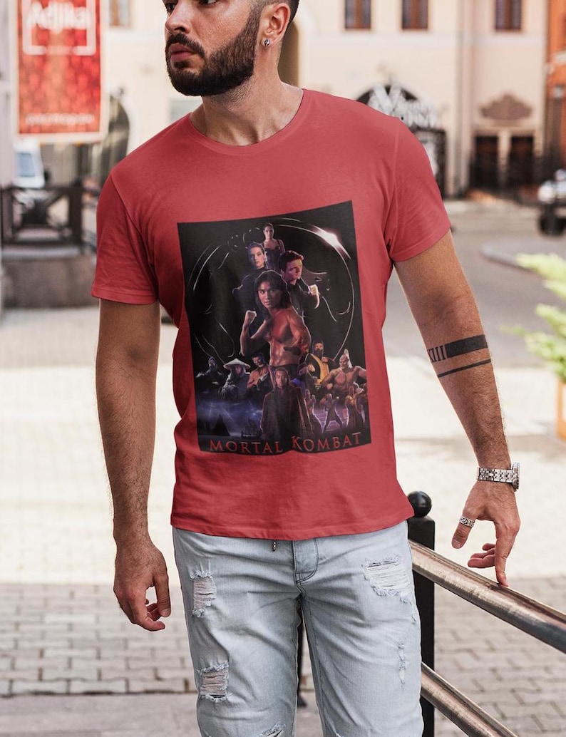 Vintage Sterblicher Kombat 1995 T-Shirt, Retro Videospiel T-Shirt, Unisex Softstyle Top Bild 7