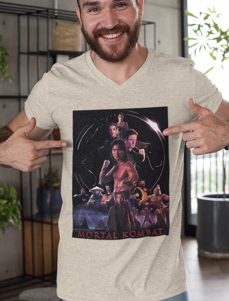 Vintage Sterblicher Kombat 1995 T-Shirt, Retro Videospiel T-Shirt, Unisex Softstyle Top Bild 5