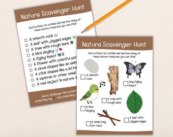Printable Nature Scavenger Hunt for Kids – Outdoor Activity (PDF)