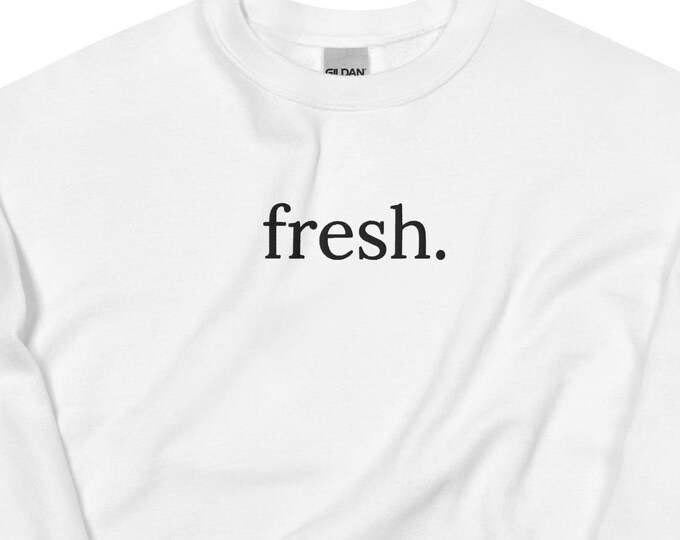 Embroidered Cotton-Blend Sweatshirt: Classic Fit Winter Sweater