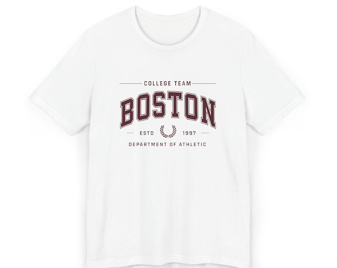 Boston College Team T-Shirt | Unisex Jersey Tee for Sports Fans | Casual Wear, Gift for Graduates, College Spirit, Everyday Comfort