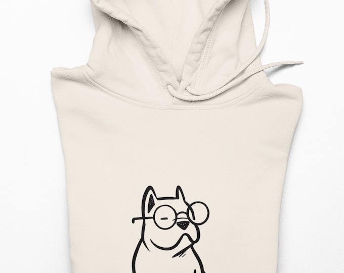 Dog & Oat Latte Fleece Hoodie: Cozy Animal Lover Sweatshirt