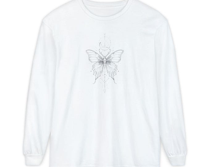 Butterfly Long Sleeve T-Shirt: Garment-Dyed Ring-Spun Cotton