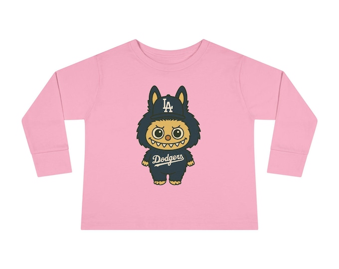Dodgers Mascot Monster Toddler Long Sleeve Tee | LA Baseball