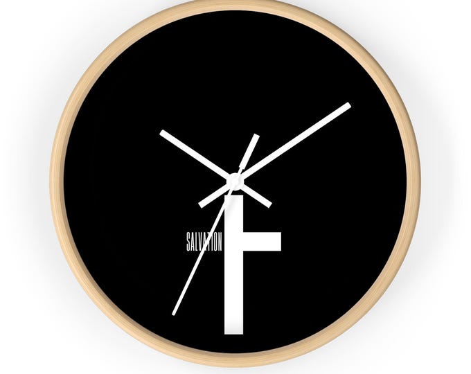 Modern Faith Wall Clock, Christian Gift, Housewarming Decoration