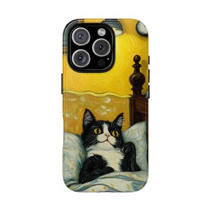 Gift for cat lovers, iPhone case, funny cat art, birthday gift for animal lovers
