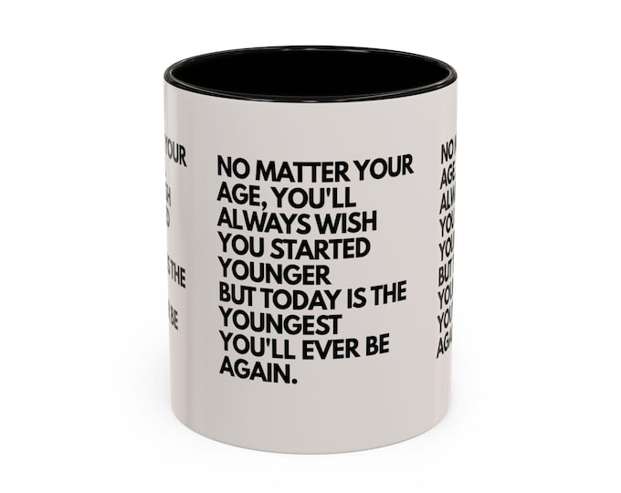 Inspirational Coffee Mug, Colorful Gift for Her, Motivational Tea Cup, Birthday Present, Encouraging Drinkware, Unique Ceramic Mug