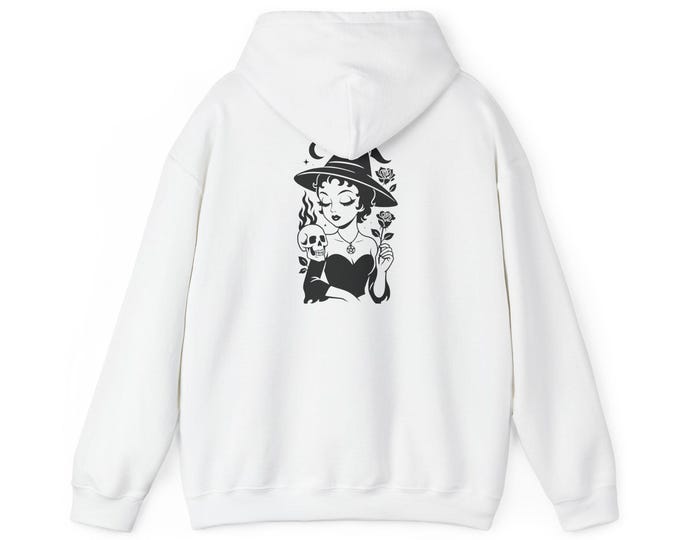 Witchy Cat Hoodie: Unisex Halloween Sweatshirt