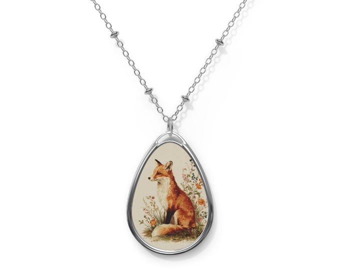 Elegant Fox Pendant Necklace: Boho Chic Animal Jewelry