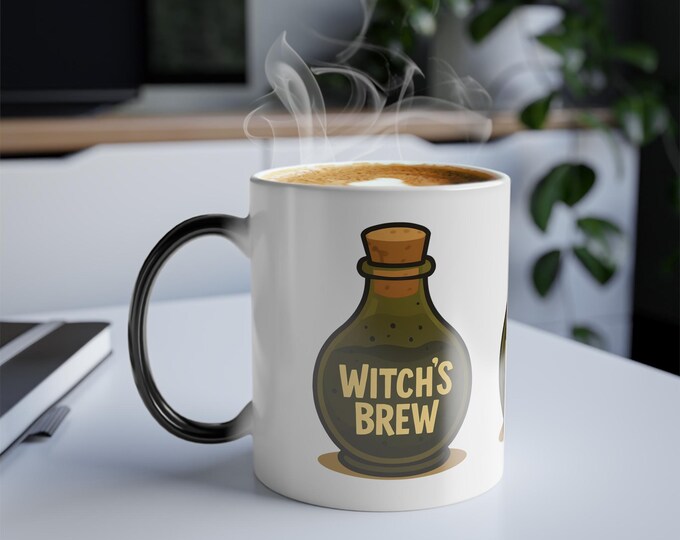 Witch's Brew Color Morphing Mug: Magic Halloween Coffee Cup