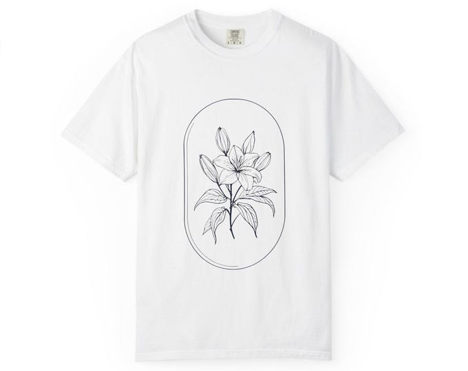 Floral Lily T-Shirt: Boho Nature Apparel