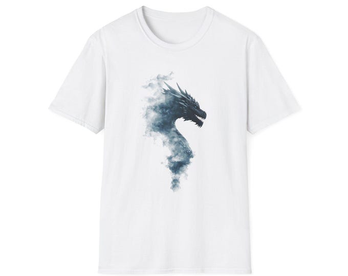 Mystical Dragon Graphic T-Shirt: Softstyle Unisex Fantasy Tee