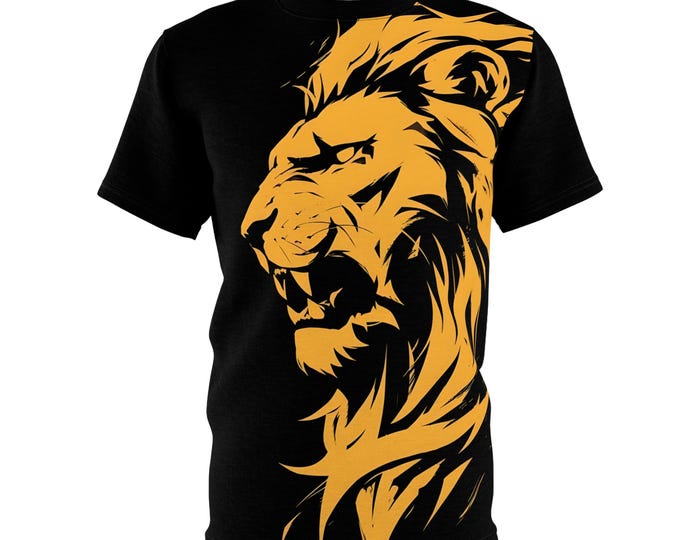 Majestic Lion Graphic Tee: Unisex Polyester AOP Shirt