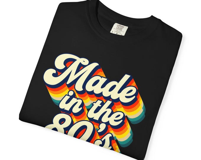 Retro 80s T-Shirt: Unisex Garment-Dyed Vintage Style Tee
