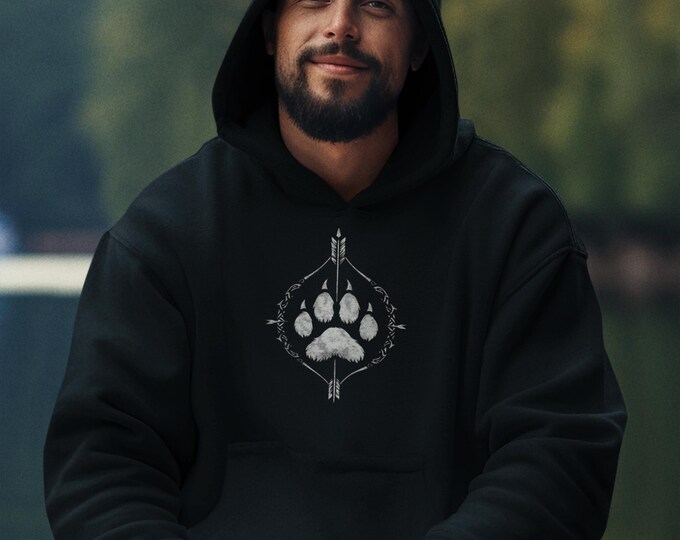 Paw Print Fleece Hoodie