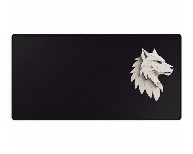 Wolf Desk Mat: Gamer Mouse Pad, Stylish Office Decor
