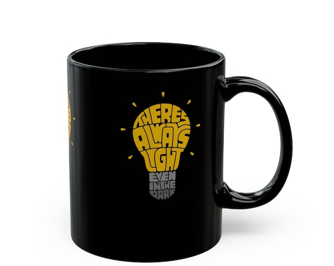 Inspirational Black Coffee Mug, Gift for Friends, Motivational Cup, Office Decor, Uplifting Quote Mug