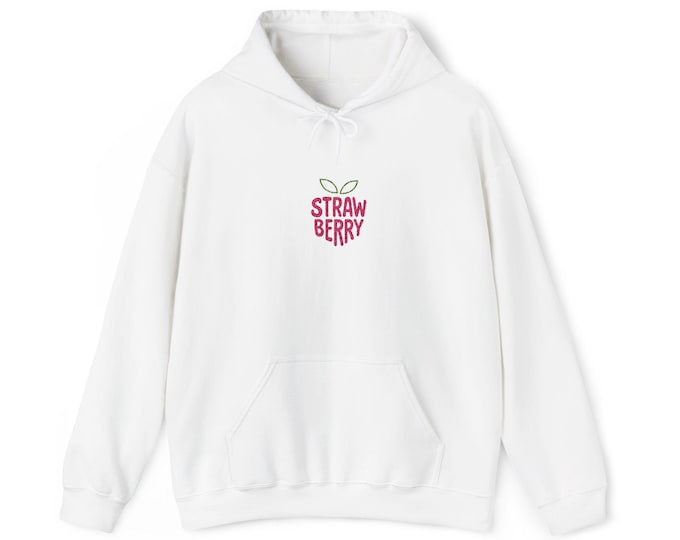 Strawberry Hoodie: Embroidered Red Berry Sweatshirt - Cozy Winter Fashion