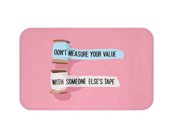 Motivational Quote Bath Mat: Memory Foam Microfiber, Home Decor Gift