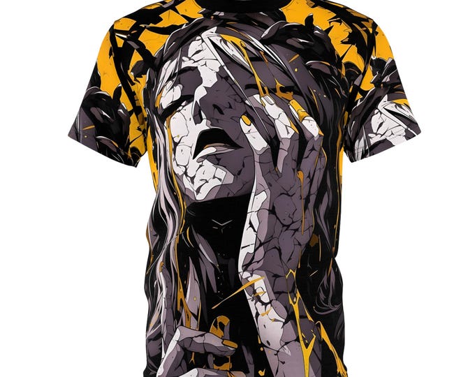 Artistic Graphic Tee: Unisex Polyester Fashion Statement