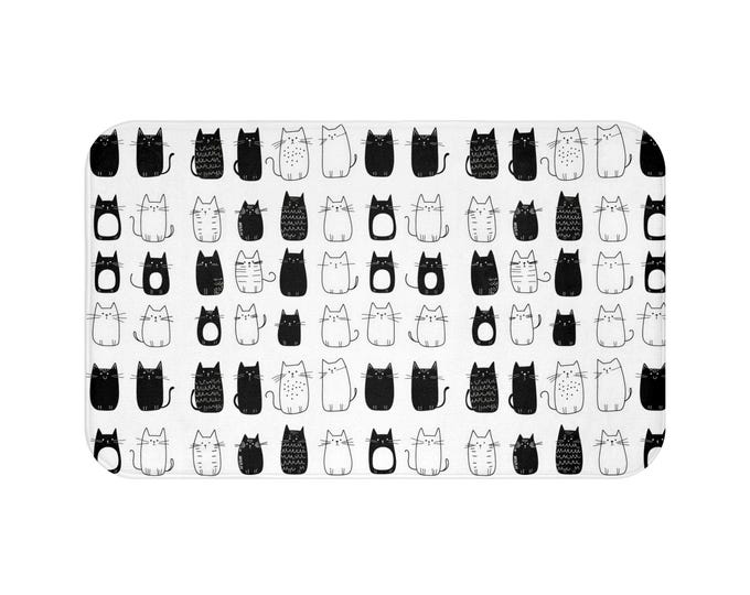 Cat Bath Mat: Memory Foam Microfiber, Anti-Slip Bathroom Decor