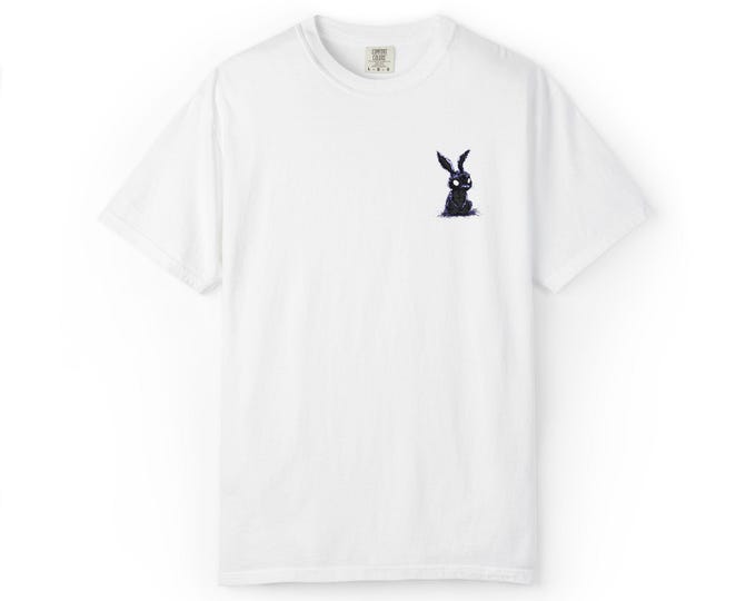 Easter Bunny Graphic Tee: Vintage-Dye Unisex Cotton T-Shirt