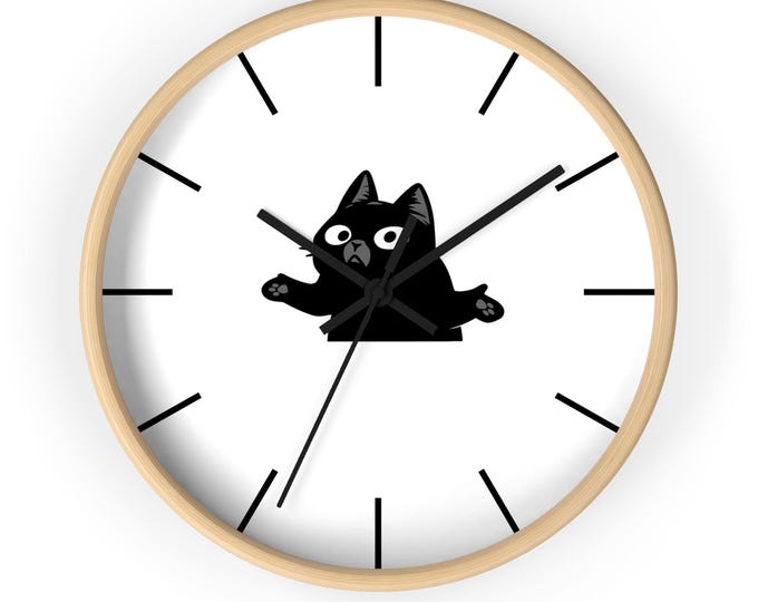 Black Cat Wall Clock: Whimsical Home Decor for Cat Lovers