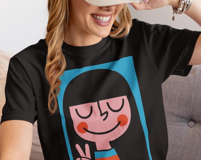 Peace Graphic T-Shirt: Unisex Garment-Dyed Ring-Spun Cotton Tee