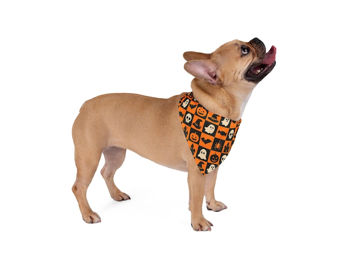 Halloween Pet Bandana, Spooky Dog Accessory, Fall Pet Wear, Costume Bandana for Pets, Halloween Pet Fashion, Holiday Pet Accessory
