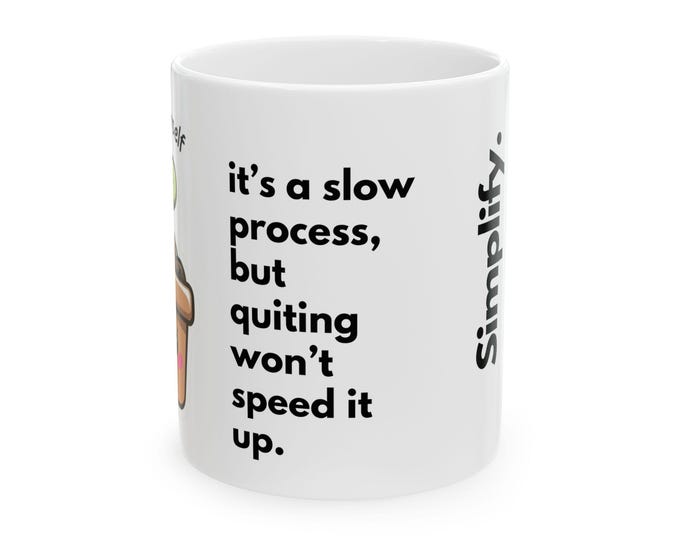 Motivational Ceramic Mug: Inspirational Gift for Students