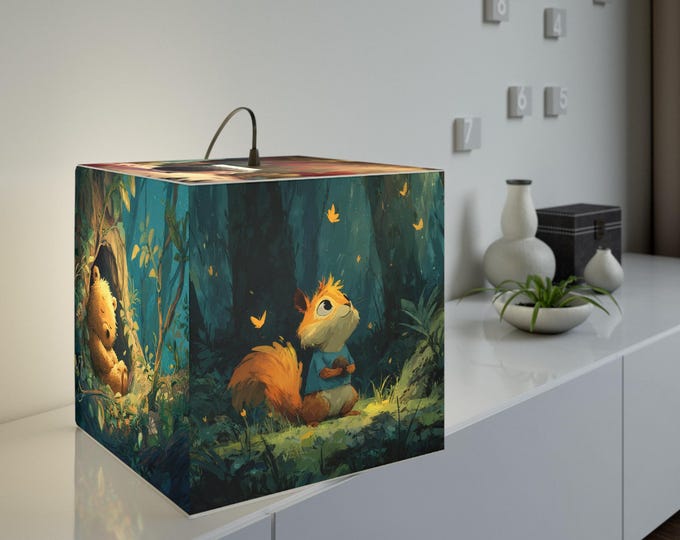Nursery night light. Cube Lamp, Cozy Kids Room Decor,cute children's gift, baby shower gift.