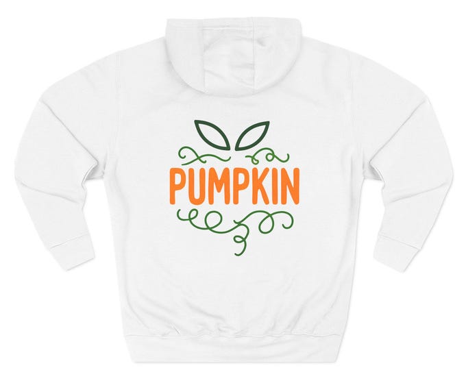 Pumpkin Vibes Fleece Hoodie: Cozy Autumn Sweatshirt