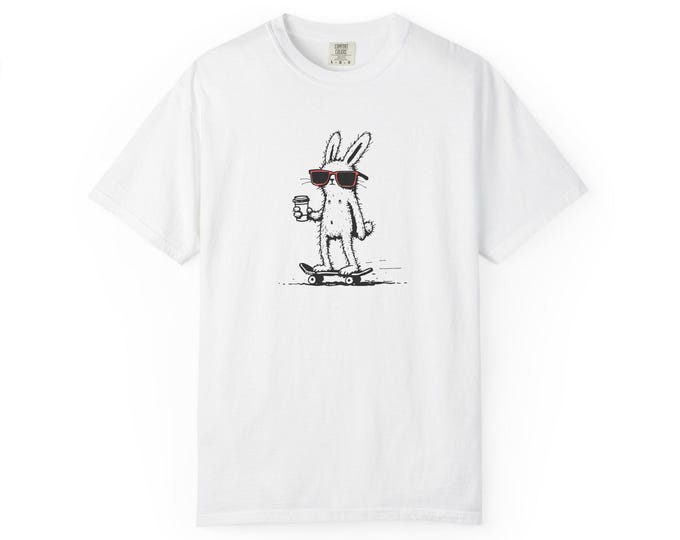 Cool Bunny Skateboarding Unisex T-Shirt | Perfect for Skate Lovers, Casual Wear, Gifts, Street Style, Everyday Comfort