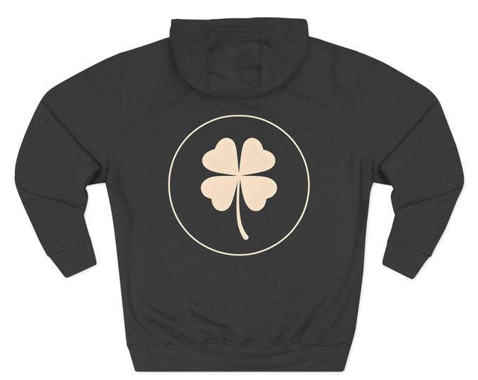 St. Patrick's Day Shamrock Fleece Hoodie: Cozy Three-Panel Sweatshirt