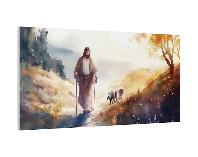 Inspirational Jesus Artwork Canvas Wall Decor, Spiritual Home Decor, Religious Gift, Christian Faith Art, Uplifting Gift