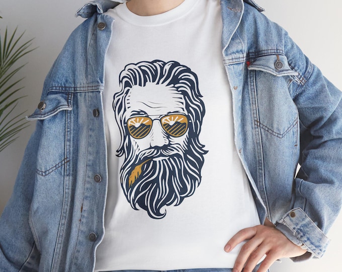 Bearded Sage Graphic Tee: Vintage Style Unisex T-Shirt