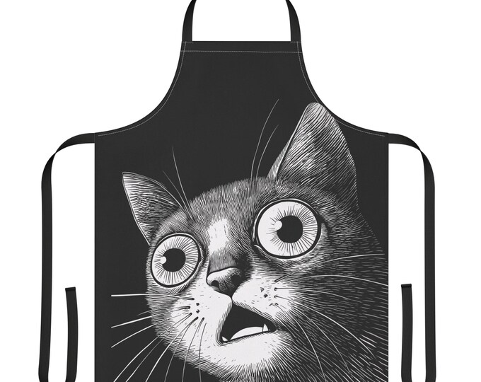 Funny Cat Apron: Whimsical Kitchen Accessory, Pet Lover Gift