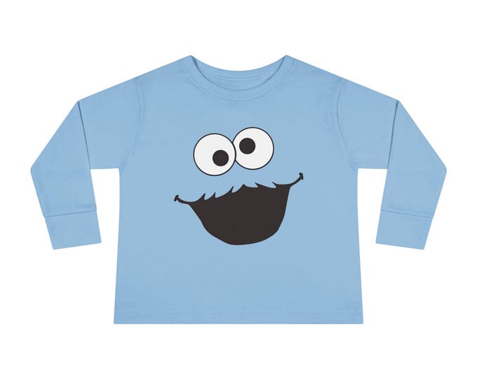 Monster face Toddler Long Sleeve Tee | Kids shirt