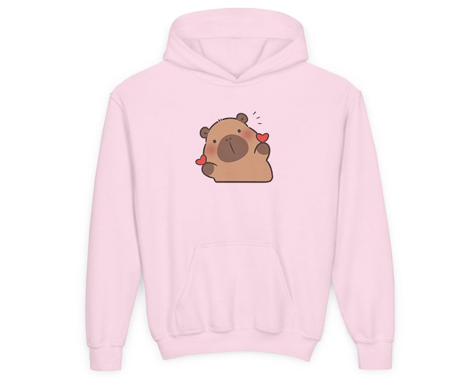 Bear with Hearts Hoodie | Cute Cartoon Woodland Animal Sweatshirt