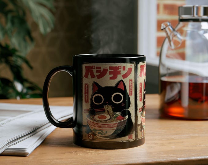 Cute Cat-Themed Mug, Perfect Gift for Cat Lovers, Hot Drinks, Kitchen Decor, Unique Coffee Cup