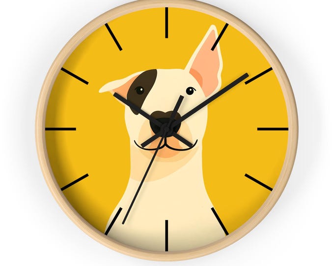 Whimsical Yellow Dog Wall Clock: Pet Lover Home Decor
