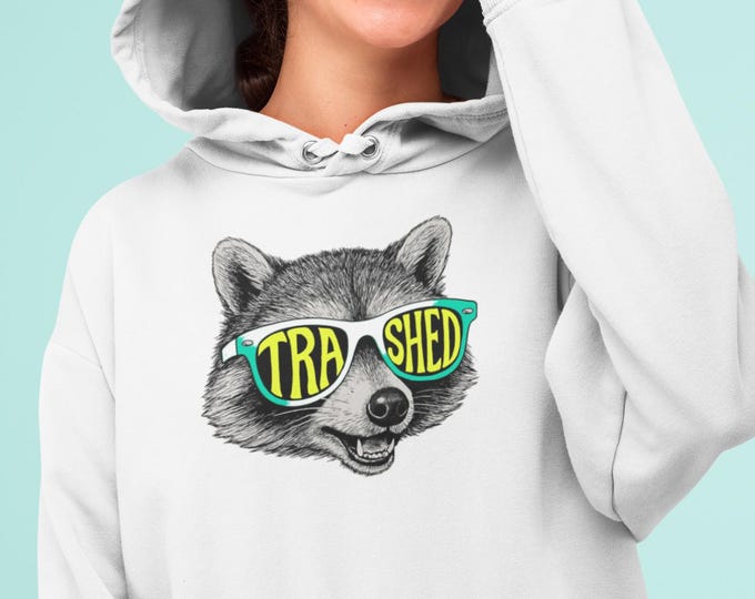 Raccoon Fleece Hoodie: Funny Animal Sweatshirt for Outdoor Adventures