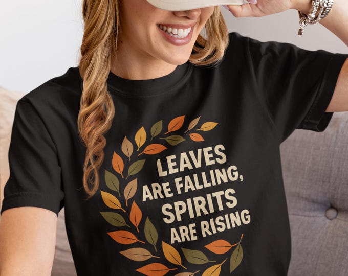 Fall-Themed Garment-Dyed T-Shirt: Cozy Autumn Apparel