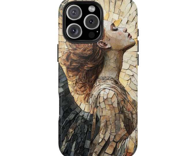 Mosaic Angel Phone Case - Inspirational Tough Cases for Protection, Artistic Phone Cover, Unique Gift, Motivational Cell Phone Accessories