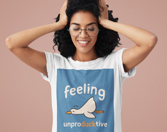 Feeling Unproductive T-Shirt: Humorous Duck Graphic, Lazy Day Apparel