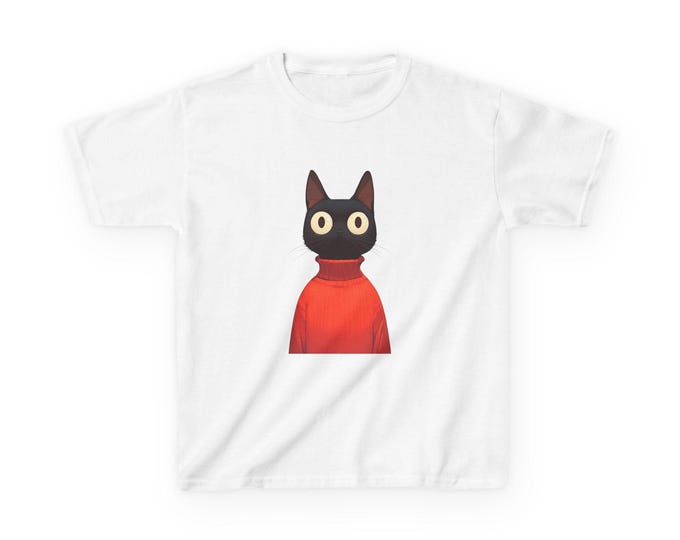Kids Cat Graphic Tee - Cute Cat T-Shirt, Fun Kid's Clothing, Unique Gift for Birthdays, Back to School, Casual Wear